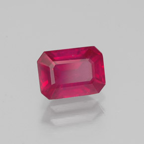 1.40 ct Red Ruby Stone, Natural Ruby in Octagon Facet Shape for Sale