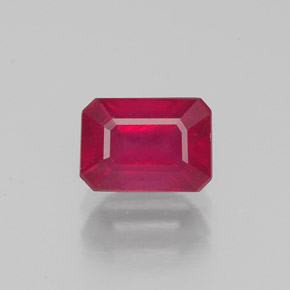 1.41 ct Red Ruby Gemstone, Ruby Gem in Octagon Facet Shape for Sale.