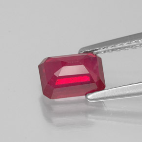 Ruby Gemstone in 7 x 5 mm (calibrated) Size for Sale, Ruby Stone in Red Color