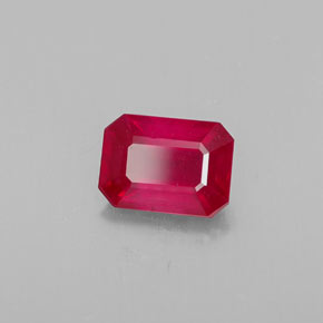 1.36 ct Red Ruby Stone, Natural Ruby in Octagon Facet Shape for Sale