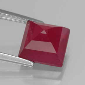 Ruby Gemstone in 8 x 8 mm (calibrated) Size for Sale, Ruby Stone in Pink Red Color