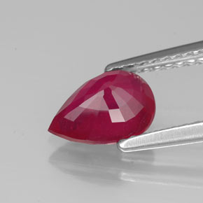 Ruby Gemstone in 8 x 6 mm (calibrated) Size for Sale, Ruby Stone in Pink Red Color