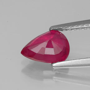 Ruby Gemstone in 8 x 6 mm (calibrated) Size for Sale, Ruby Stone in Pink Red Color