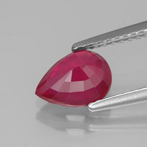 Ruby Gemstone in 8 x 6 mm (calibrated) Size for Sale, Ruby Stone in Pink Red Color