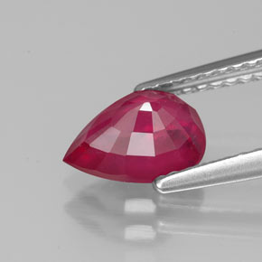 Ruby Gemstone in 8 x 6 mm (calibrated) Size for Sale, Ruby Stone in Pink Red Color
