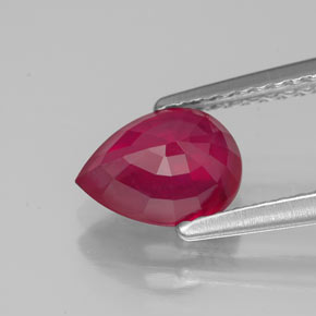 Ruby Gemstone in 8 x 6 mm (calibrated) Size for Sale, Ruby Stone in Pink Red Color