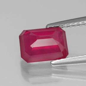 Ruby Gemstone in 8 x 6 mm (calibrated) Size for Sale, Ruby Stone in Pink Red Color