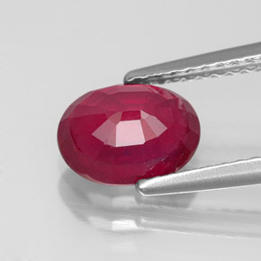 Ruby Gemstone in 8 x 6 mm (calibrated) Size for Sale, Ruby Stone in Pink Red Color