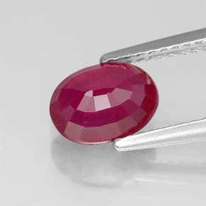 Ruby Gemstone in 8 x 6 mm (calibrated) Size for Sale, Ruby Stone in Pink Red Color