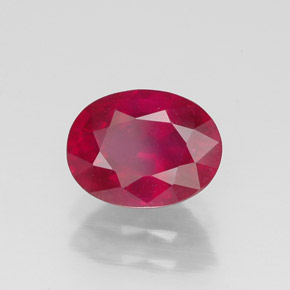 1.62 ct Red Ruby Stone, Natural Ruby in Oval Facet Shape for Sale