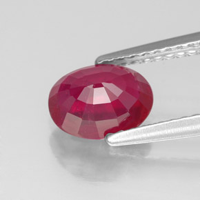 Ruby Gemstone in 8 x 6 mm (calibrated) Size for Sale, Ruby Stone in Pink Red Color
