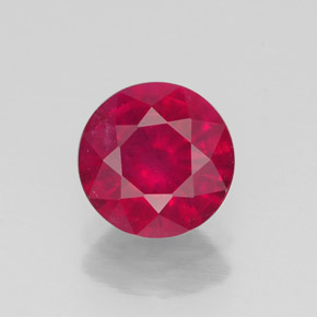 1.69 ct Red Ruby Gemstone, Ruby Gem in Round Facet Shape for Sale.