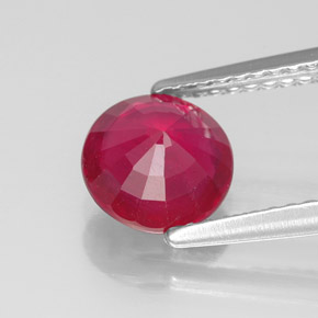 Ruby Gemstone in 7 mm (calibrated) Size for Sale, Ruby Stone in Pink Red Color