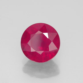 1.90 ct Red Ruby Stone, Natural Ruby in Round Facet Shape for Sale