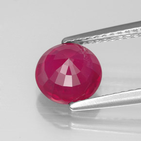 Ruby Gemstone in 7 mm (calibrated) Size for Sale, Ruby Stone in Pink Red Color