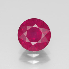 1.76 ct Red Ruby Gemstone, Ruby Gem in Round Facet Shape for Sale.