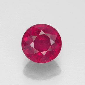 1.98 ct Red Ruby Gemstone, Ruby Gem in Round Facet Shape for Sale.