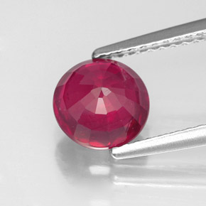 Ruby Gemstone in 7 mm (calibrated) Size for Sale, Ruby Stone in Pink Red Color
