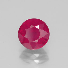 1.78 ct Red Ruby Stone, Natural Ruby in Round Facet Shape for Sale