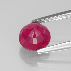 Ruby Gemstone in 7 mm (calibrated) Size for Sale, Ruby Stone in Pink Red Color