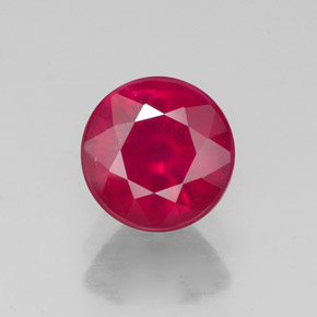 1.78 ct Red Ruby Gemstone, Ruby Gem in Round Facet Shape for Sale.