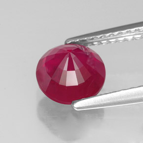 Ruby Gemstone in 7 mm (calibrated) Size for Sale, Ruby Stone in Pink Red Color