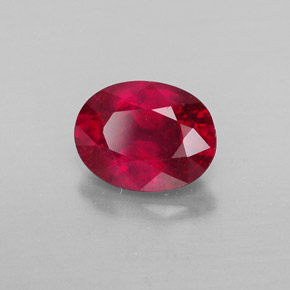 1.60 ct Red Ruby Stone, Natural Ruby in Oval Facet Shape for Sale