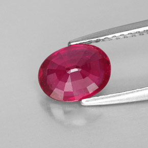 Ruby Gemstone in 8 x 6 mm (calibrated) Size for Sale, Ruby Stone in Pink Red Color