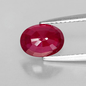 Ruby Gemstone in 8 x 6 mm (calibrated) Size for Sale, Ruby Stone in Red Color