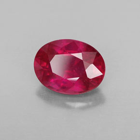 1.78 ct Red Ruby Stone, Natural Ruby in Oval Facet Shape for Sale