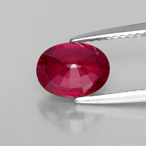 Ruby Gemstone in 8 x 6 mm (calibrated) Size for Sale, Ruby Stone in Pink Red Color