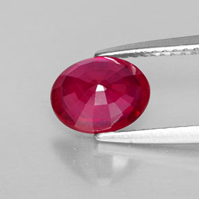 Ruby Gemstone in 8 x 6 mm (calibrated) Size for Sale, Ruby Stone in Pink Red Color