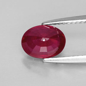 Ruby Gemstone in 8 x 6 mm (calibrated) Size for Sale, Ruby Stone in Pink Red Color