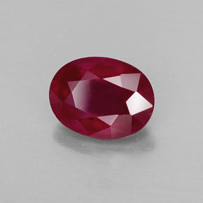 1.83 ct Red Ruby Stone, Natural Ruby in Oval Facet Shape for Sale
