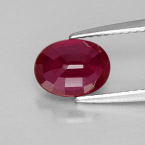 Ruby Gemstone in 8 x 6 mm (calibrated) Size for Sale, Ruby Stone in Pink Red Color