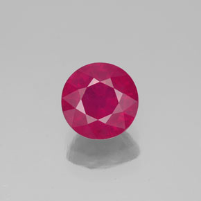 1.88 ct Red Ruby Gemstone, Ruby Gem in Round Facet Shape for Sale.