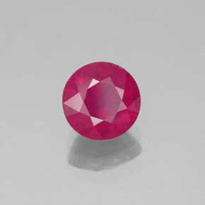 1.88 ct Red Ruby Stone, Natural Ruby in Round Facet Shape for Sale