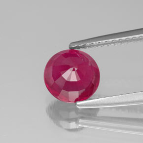 Ruby Gemstone in 7 mm (calibrated) Size for Sale, Ruby Stone in Pink Red Color