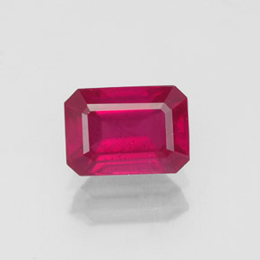1.54 ct Red Ruby Gemstone, Ruby Gem in Octagon Facet Shape for Sale.