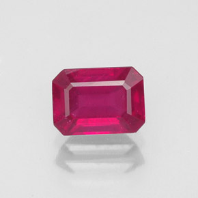 1.50 ct Red Ruby Gemstone, Ruby Gem in Octagon Facet Shape for Sale.