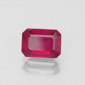 1.50 ct Red Ruby Stone, Natural Ruby in Octagon Facet Shape for Sale