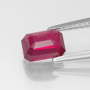 Ruby Gemstone in 7 x 5 mm (calibrated) Size for Sale, Ruby Stone in Pink Red Color