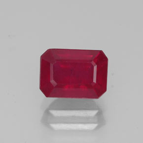 1.69 ct Red Ruby Gemstone, Ruby Gem in Octagon Facet Shape for Sale.