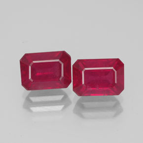 3.18 ct Red Ruby Gemstone, Ruby Gem in Octagon Facet Shape for Sale.