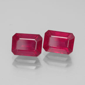 3.18 ct Red Ruby Stone, Natural Ruby in Octagon Facet Shape for Sale