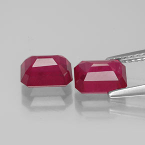 Ruby Gemstone in 7.1 x 5.2 mm Size for Sale, Ruby Stone in Pink Red Color