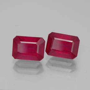 3.26 ct Red Ruby Stone, Natural Ruby in Octagon Facet Shape for Sale