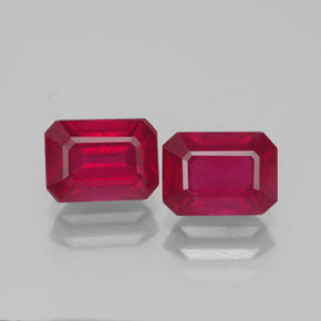 3.06 ct Red Ruby Gemstone, Ruby Gem in Octagon Facet Shape for Sale.