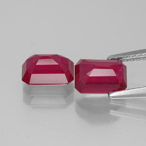 Ruby Gemstone in 7.2 x 5.2 mm Size for Sale, Ruby Stone in Pink Red Color