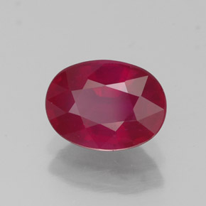 1.86 ct Red Ruby Stone, Natural Ruby in Oval Facet Shape for Sale